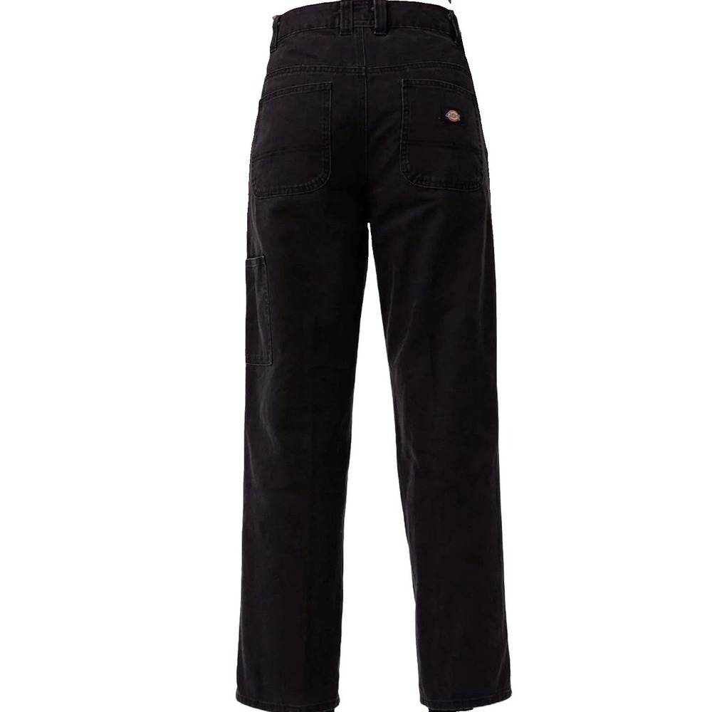 Womens Dickies Pants Black Solid Size 0 Workwear Street Skat Carpenter Duck City